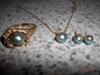 Natural abalone pearl jewelry set