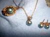 Natural abalone pearl jewelry set