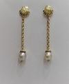 Natural Basra Pearl Dangling Earrings