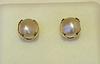 Natural Basra Pearl Earrings Light Cream on 18k Gold 
