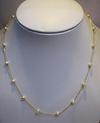 Natural Basra Pearl Necklace on 18k Gold 18 inches