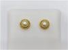 Natural Basra Pearl Pair 18K Gold 4mm