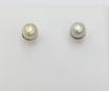 Natural  Basra Pearl Pair in 18K White Gold