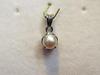 Natural Basra Pearl Pendant 1 carat 5mm 18k White Gold