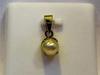 Natural Basra Pearl Pendant 1 carat 6mm 18k Gold