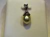Natural Basra Pearl Pendant 7mm 18k White Gold