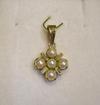 Natural Basra Pearl Pendant with Diamonds