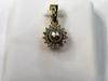 Natural Basra Pearl Pendant with Diamonds