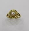 Natural Basra Pearl Ring 2+ carats 18k Gold