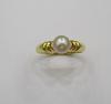 Natural Basra Pearl Ring 2+cts on 18k Gold