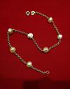 Natural Basra Persian Gulf Pearl Bracelet on 18k Gold