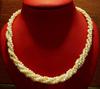Natural Basra Seed Pearl and Gold Necklace