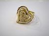Natural Basra Seed Pearls Ring Heart Shape 21k Gold