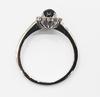 Natural Black Pearl Diamond Ring