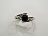 Natural Dark Brown Pearl Ring on 18k White Gold