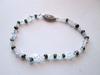 Natural Pearl Bracelet Black Pearls with Swarovski Crystal Beads