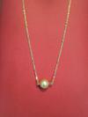 Natural Pearl from Arabian/Persian Gulf on 18k Gold Chain