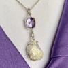 Natural Pearl from USA with Tanzanite Necklace on Sterling
