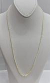 Natural Pearl Necklace Strand 18 Inches 18k Gold Clasp