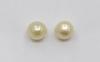 Natural Pearl Pair Button Shape Light Cream 1.69 carat Total