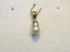 Natural Pearl Pendant 7mm 1+ carat on 18k Gold