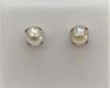 Natural Pearl Stud Earrings in White Gold