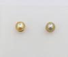 Natural Pearl Stud Earrings on 18k Gold