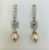 Natural Pearls & Diamonds set in clip type Earrings 