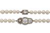CLOSE UP OF THE FASTENINGS FOR ONE OF THE THREE NECKLACES BELONGING TO THE ESTATE OF ALEXANDRA ANASTASIA, DUCHESS OF ABERCORN, ESTIMATE: £175,000-200,000  © CHRISTIE’S IMAGES LIMITED 2021