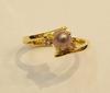 Natural Saltwater Pearl Ring With Diamonds