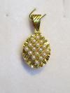 Natural Seed Pearls Pendant from Arabian/Persian Gulf on 21k Gold