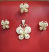 Natural Seed Pearls Pendant Set Butterfly Design