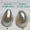 Pair Basra Natural Pearls Drop Shape 17.96 Carat Total 15mm