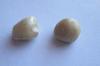 Pair Beige Scallop Pearls Almost 5ct Total