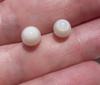 Pair of Clam Pearl Drops with Flame 5+ carats 9mm