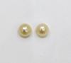 Pair of Natural Basra Pearls Button Shape
