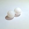 Perfect Pair of Round Clam Pearls for Sale 25 Carats Total