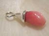 Pink Baroque Conch Pearl on Sterling Silver Pendant
