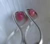 Pink Conch Pearl Earrings on Sterling Silver