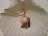 Pink Conch Pearl Pendant with 20