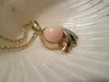 Pink Conch Pearl Pendant with 20