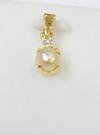 Salt Water Natural Pearl Pendant with Diamond