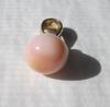 Superb Conch Pearl 4+ Carats 8mm Button Shape on 14k Gold