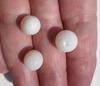 Three Exceptional Egg Shaped Clam Pearls 26+ Carats Total
