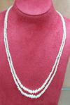 Two Strand Natural Basra Pearl Necklace for Sale - 60 carats