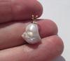 USA Natural Pearl 5+ carat Pendant 14k Gold Baroque
