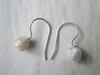 USA Natural Pearl Earrings on Sterling Silver 3+ carats Total