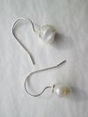 USA Natural Pearl Earrings on Sterling Silver 3+ carats Total