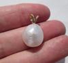 USA Natural Pearl Freshwater Pendant 10 carats 14k Gold