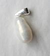 USA Natural Pearl Pendant Drop Shape 2+ Carats on Sterling